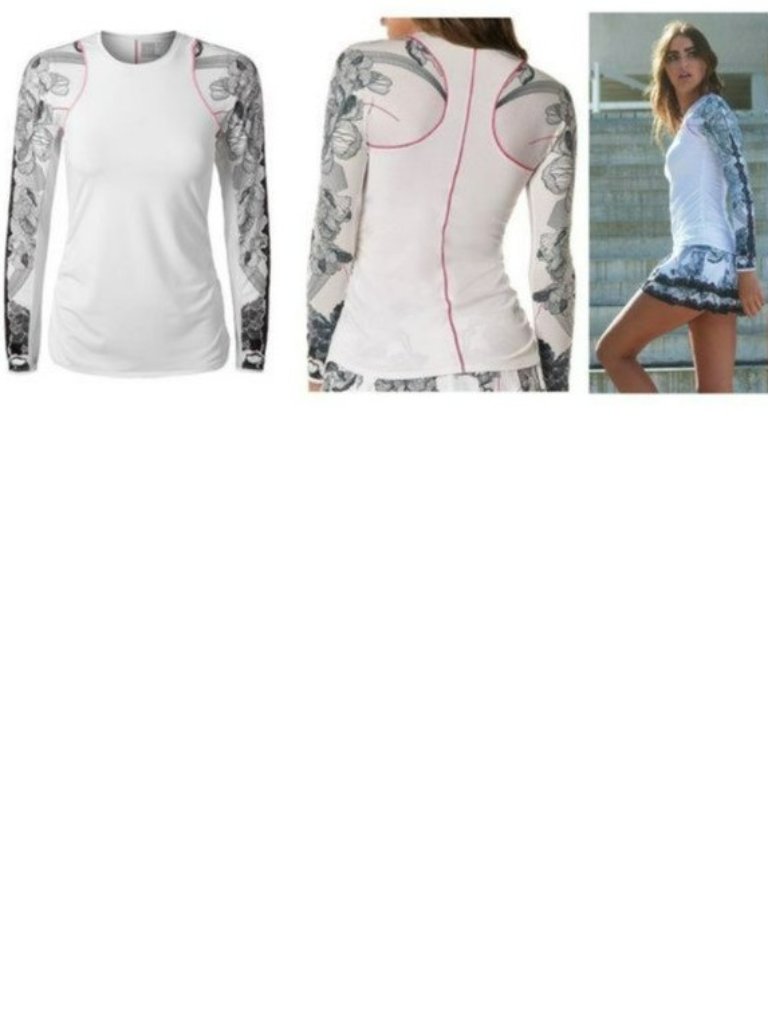 Nwt Lucky In Love Long Sleeve Tee T- Shirt Top M Medium White Black